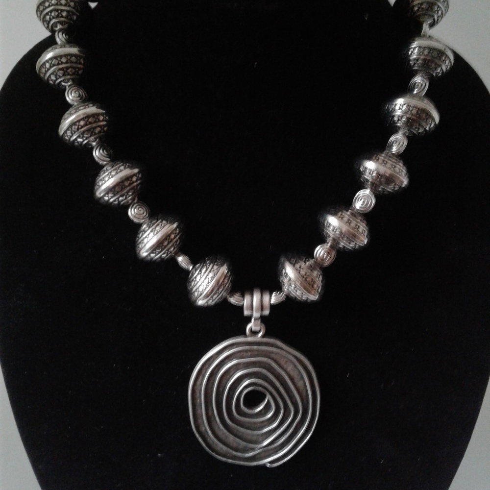 Silver Plate Pendant Necklace